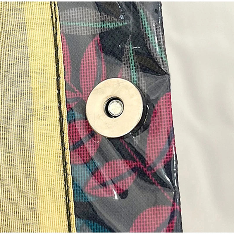 Leaf Print Handbag Pvc Fashion Transparent Waterproof Fashion High-end Shoulder Bag Large Capacity Commuter Tote Bag Shop Bag