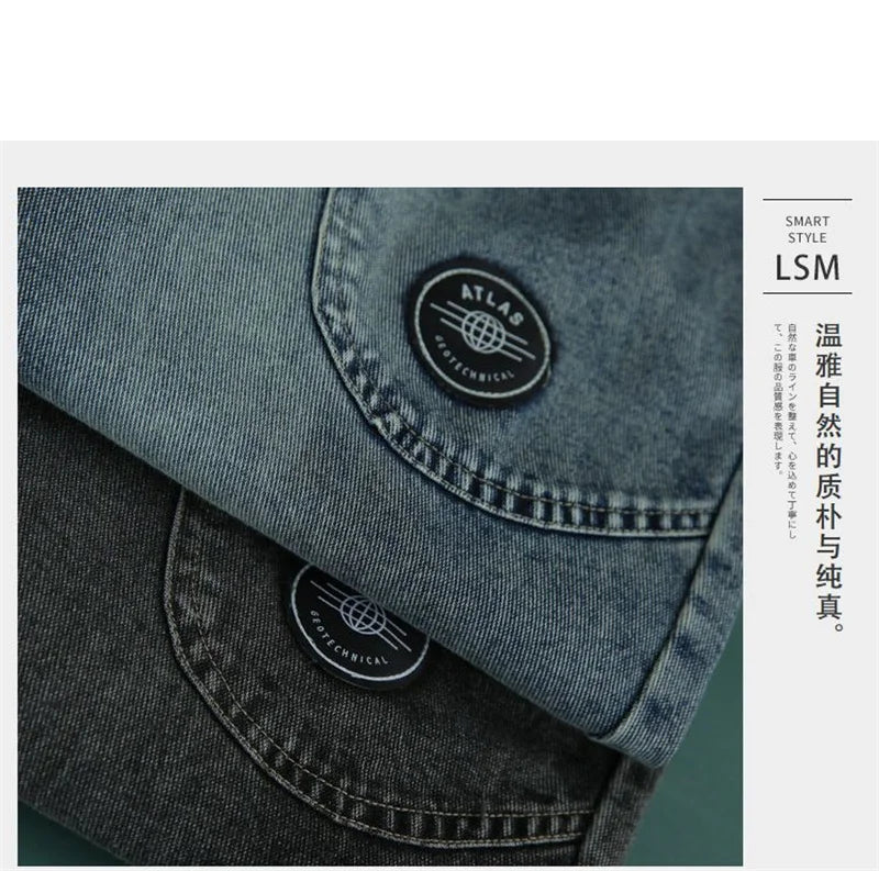Women Loose Denim Tight Harem Pants 2024Summer Female Fashion Big Pocket BF Wind Elastic High Waist Ankle Jeans Female Trend B98
