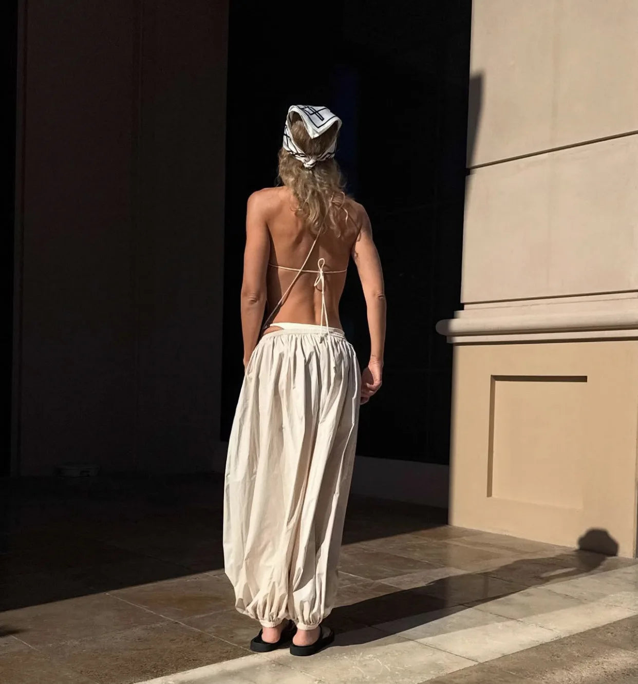 Tossy Summer Fashion Pocket Bloomers Female Trousers Pleated Loose High Waist Patchwork Bandage Streetwear Wide Leg Women Pants