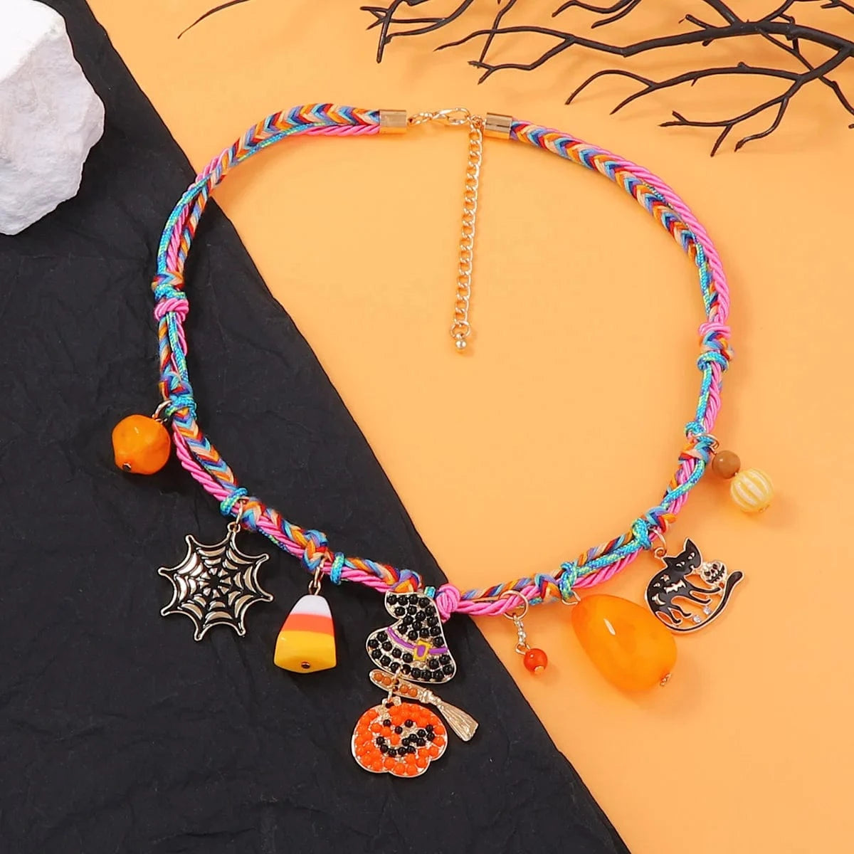 Luxury Crystal Exaggerated Water Droplet Tassel Necklace Women's Fashion Collarbone Chain