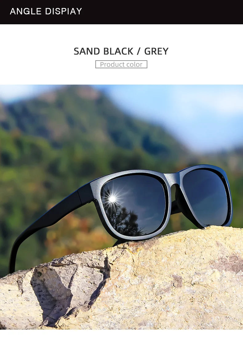 1 Pair Unisex Polarized Square Fashion Sunglasses - Lightweight Purple Glitter Frame, TAC Lenses for Outdoor Sports & Fashion