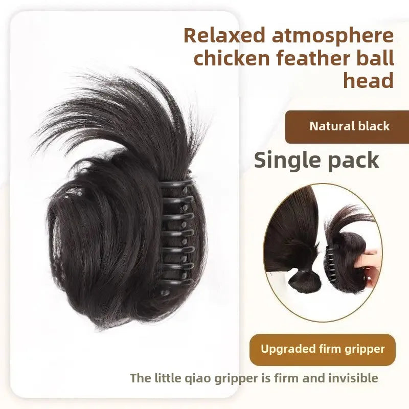 Realistic Hair Extensions Hair Bands Bun Maker Hair Clips Fake Hair Low Ponytail Holder Fake Hair Bundles Hair Accessories