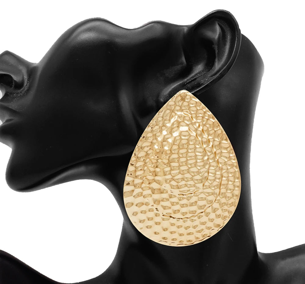 Fashion Jewelry Big Gold Color Round Geometric Earrings Dangle Drop Earrings For Women African Wedding Party Gifts