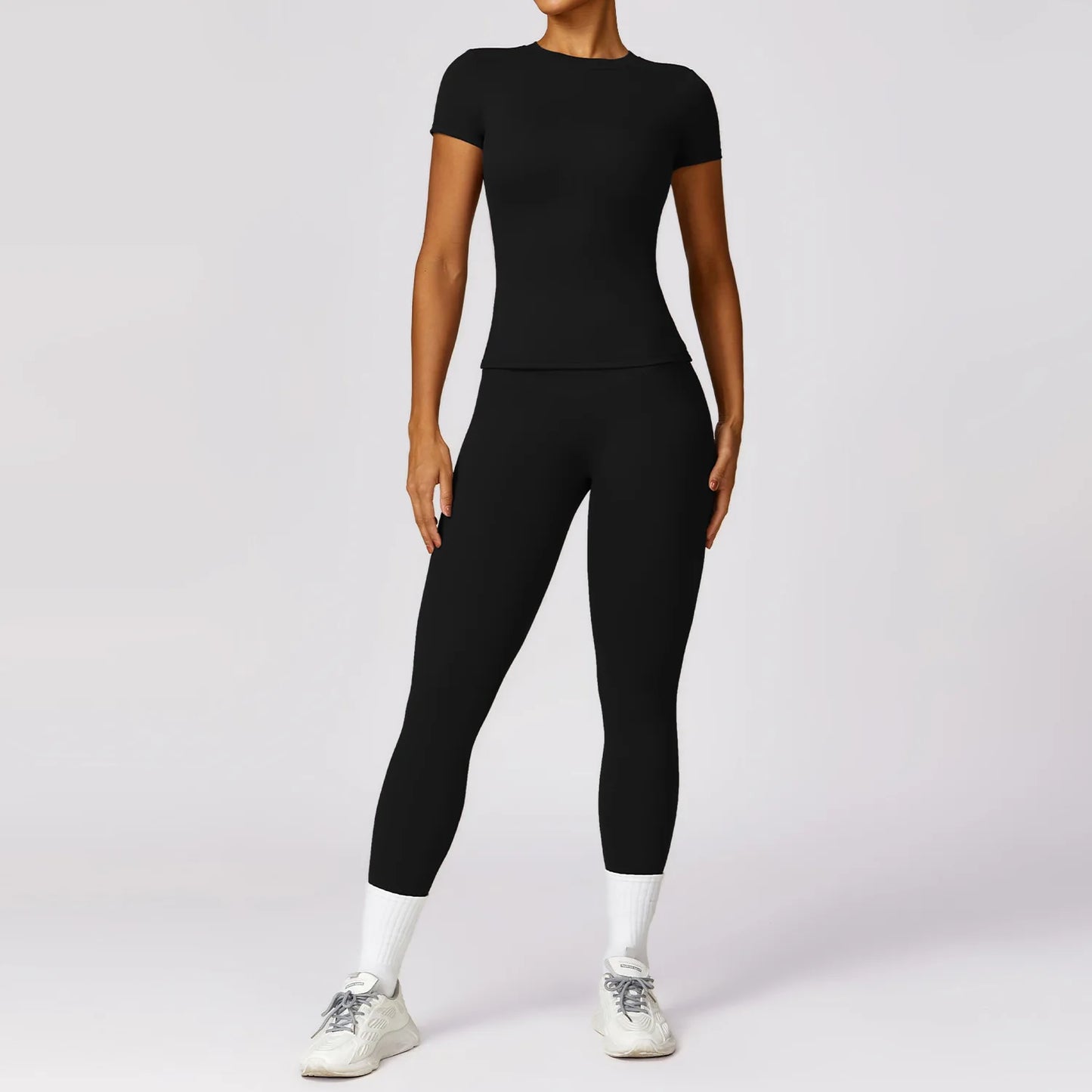 Casual Streetwear Two Piece Crop Top and Bodycon Pants Set for Women