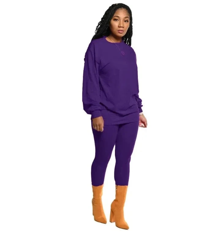 two piece set women 2 piece set stacked leggings clothes for women outfits stacked pants tracksuit female fall clothes