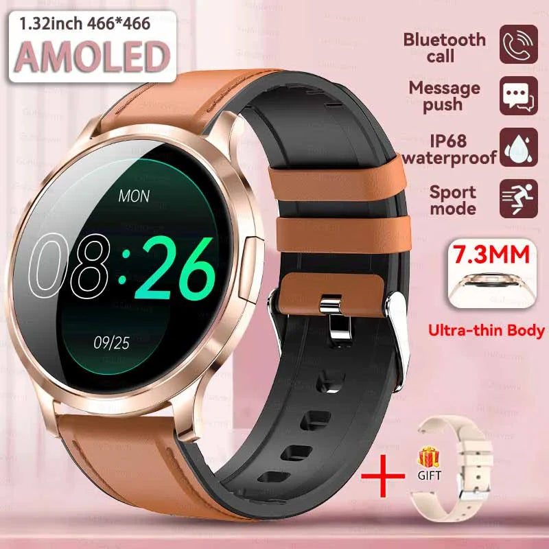2025 New Smart Watch For Women 1.32"HD AMOLED Screen IP68 Waterproof Heart Rate Women Health Ladies Smartwatches For Android ios