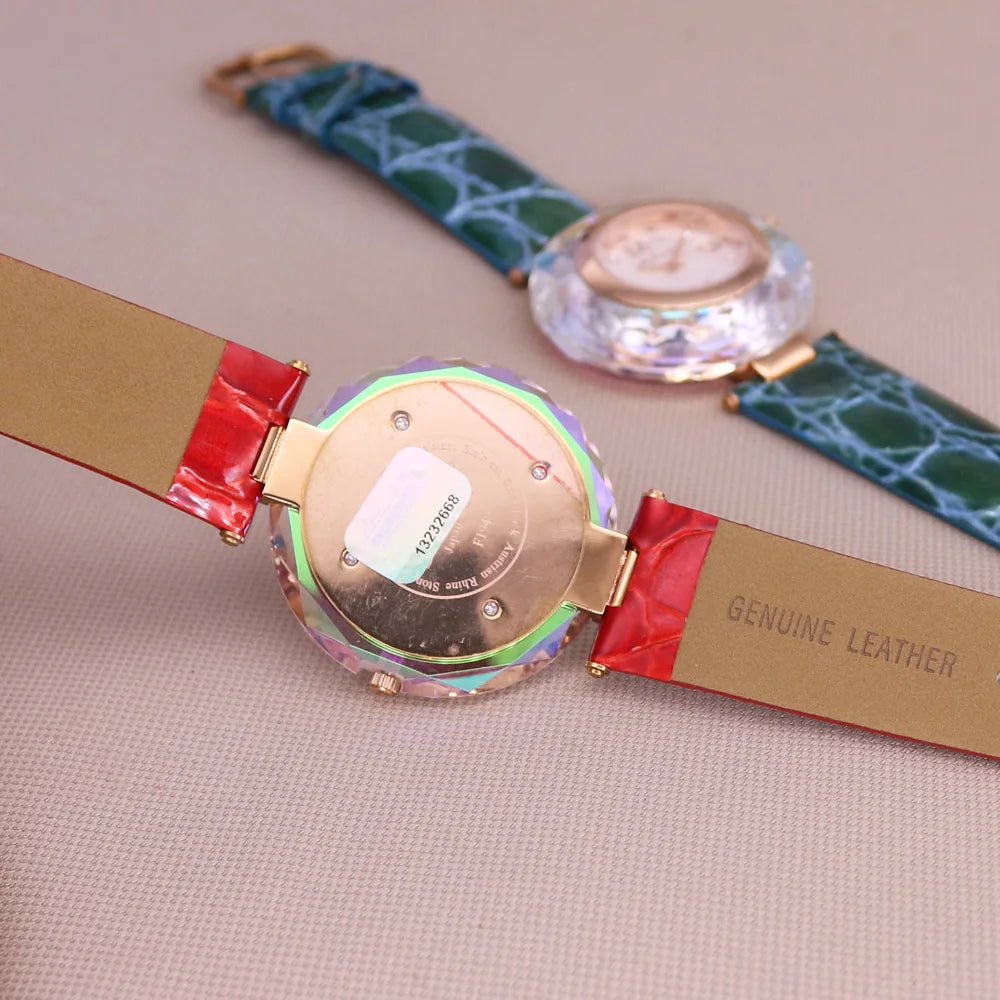 Top Luxury Crystal Melissa Lady Women's Watch Elegant Rhinestone Fashion Hours Dress Bracelet Clock Girl Birthday Gift Box