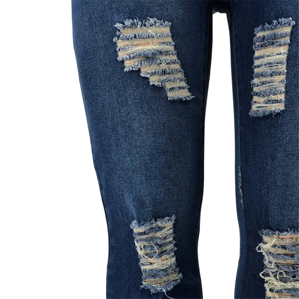 Wmstar Plus Size Jeans Women Bodycon Stretch Solid Pockets High Waist Fashion Denim Flared Pants 2022 Wholesale Dropshipping