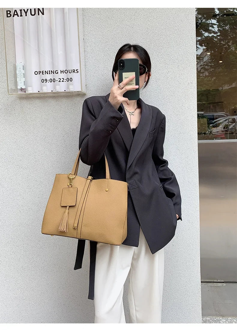 Female Soft Natural Cowhide Handbags Women Cow Genuine Leather Shoulder Bag Ladies Fashion Designer Luxury Retro Crossbody Bags