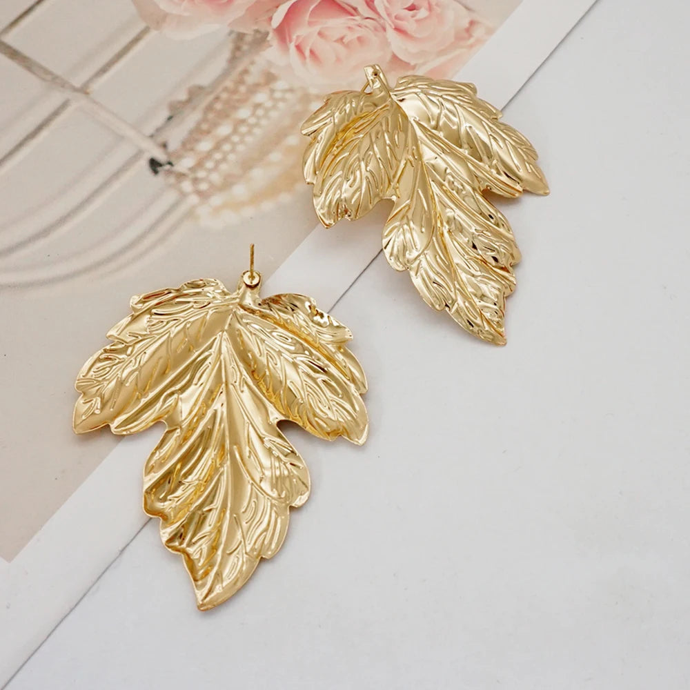 Fashion Jewelry Big Gold Color Round Geometric Earrings Dangle Drop Earrings For Women African Wedding Party Gifts