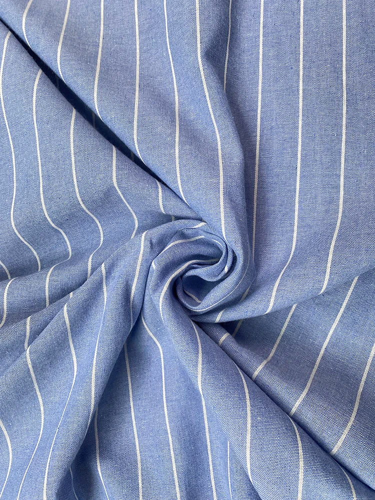 Women's summer New V-neck Fashionable Button Striped Round Neck Long Sleeved Simple Loose Long Sleeved Pullover Dress