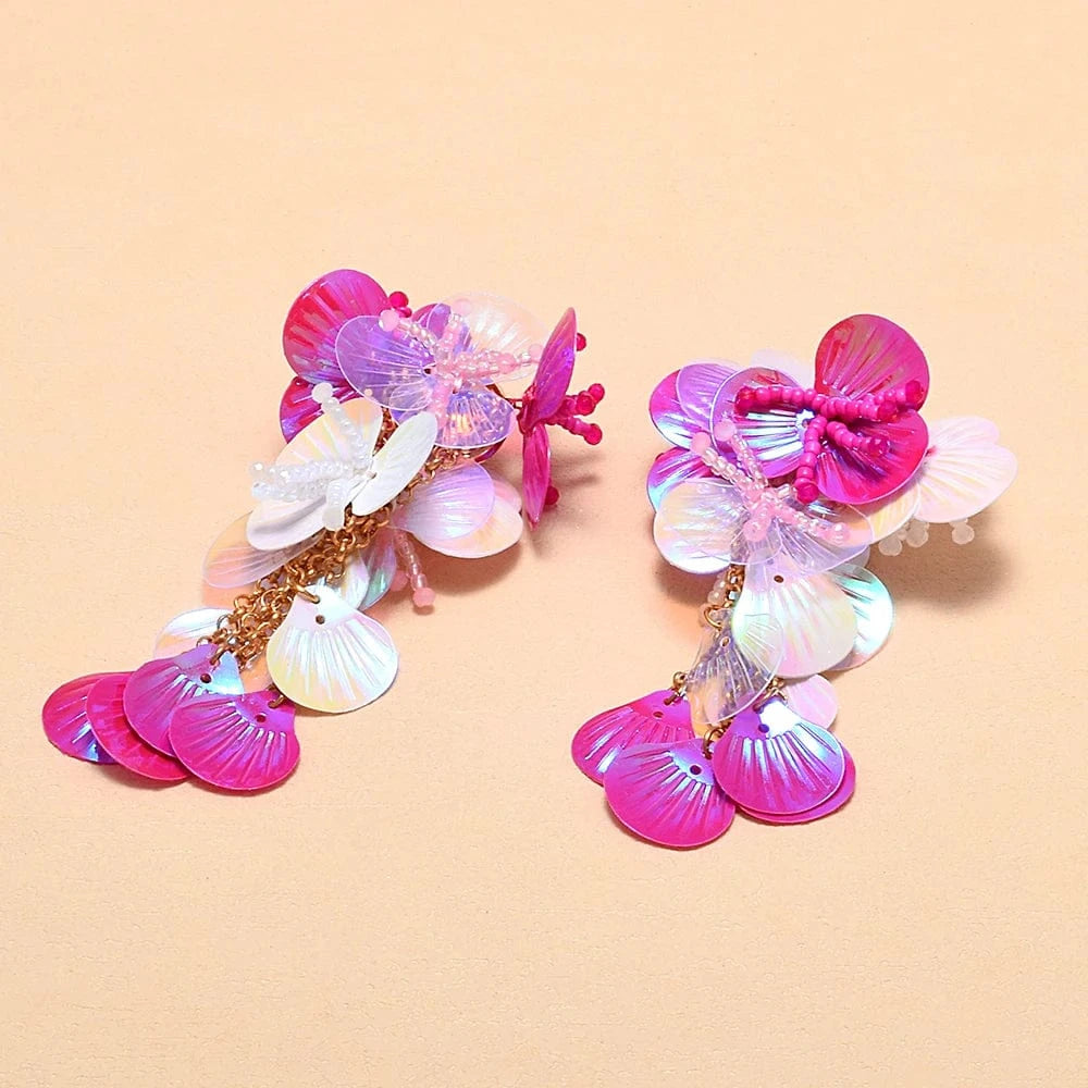 Fashion Flower Drop Earrings Bohemian Handmade Dangle Earring Wholesale Trendy Accessories For Women Colorful Jewelry Gifts