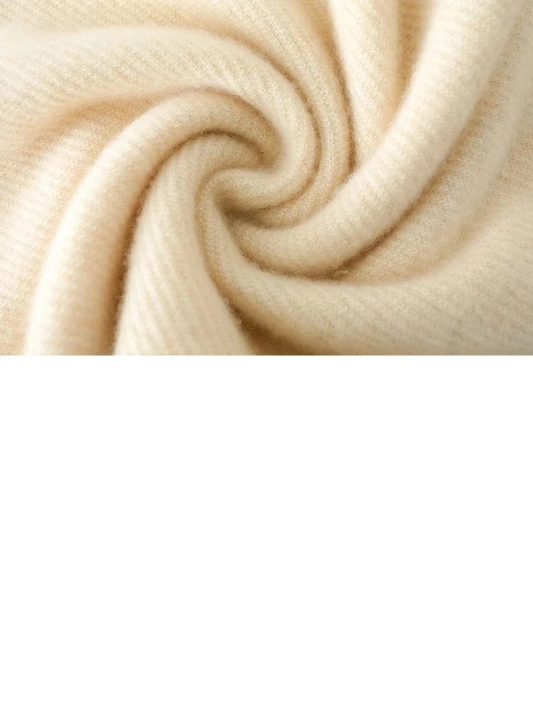 New Chic Women 100% Cashmere Scarf Autumn Winter Cashmere Knitted Tassel Long Shawls Row Style Basic Soft Warm Scarf Luxury Tops