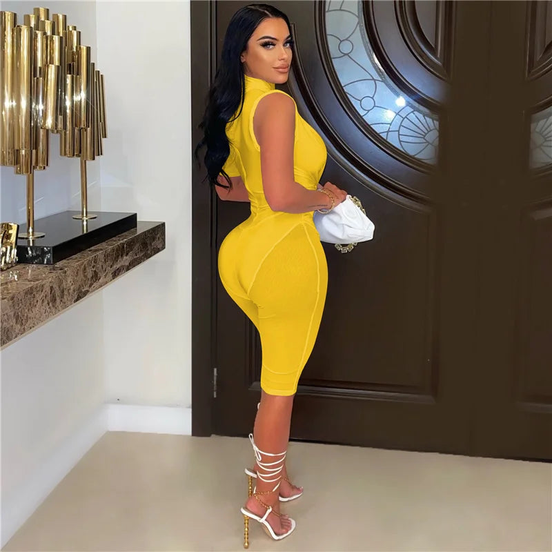 Sexy Mesh Patchwork See Through Skinny Playsuit Women One Shoulder Draped Hollow Out One Piece Rompers Party Club Jumpsuit Short