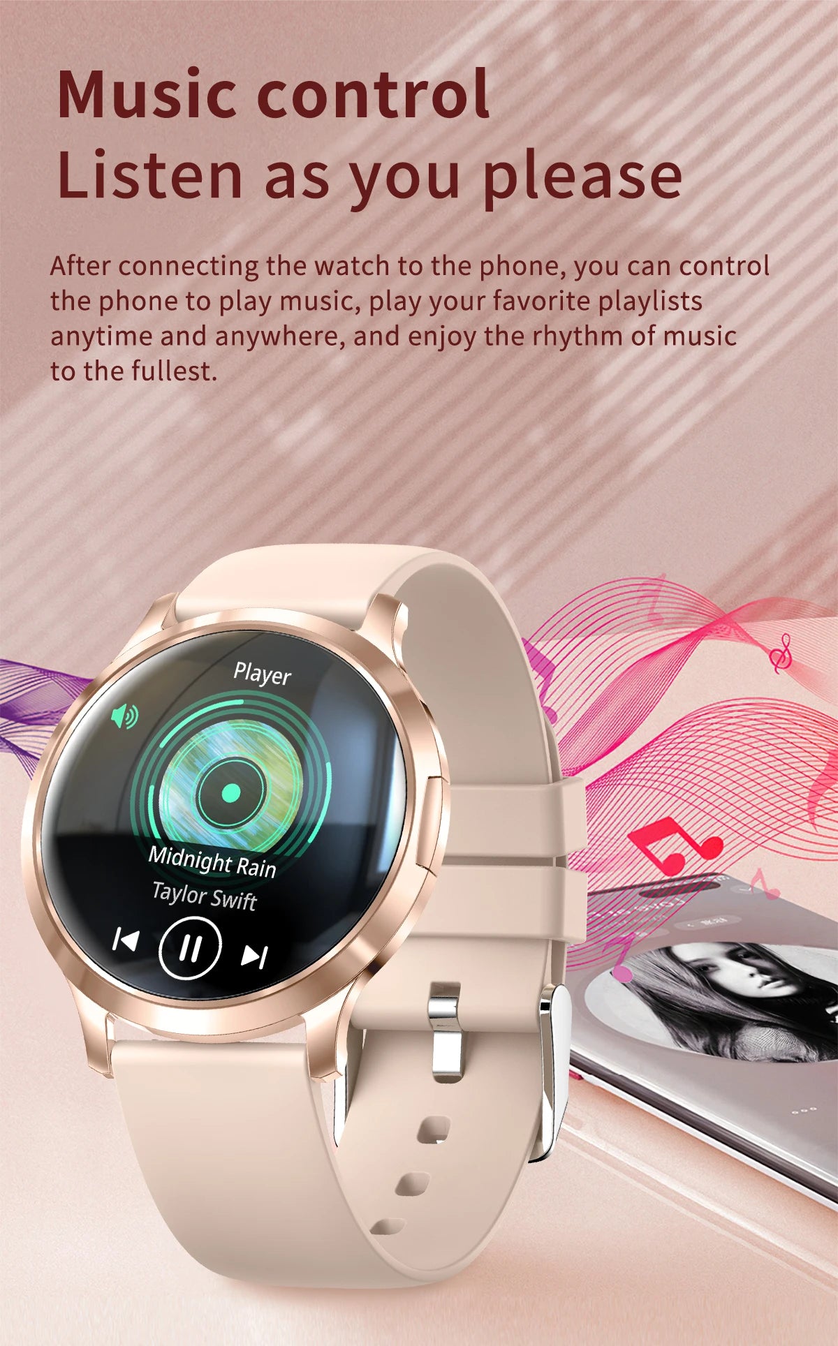 2025 New Smart Watch For Women 1.32"HD AMOLED Screen IP68 Waterproof Heart Rate Women Health Ladies Smartwatches For Android ios