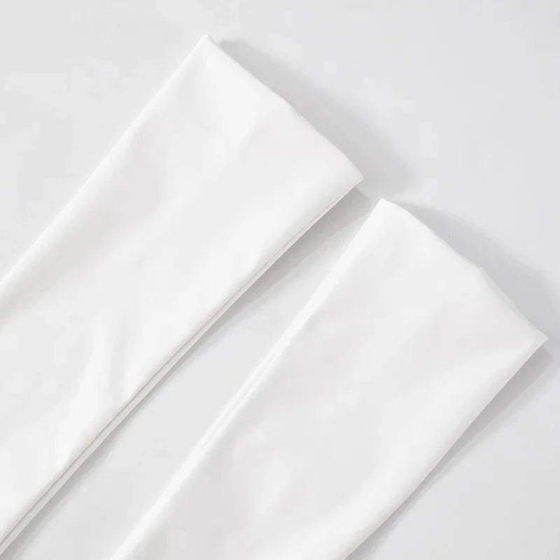 White PU Leather Bodycon Mini Dress for Women Elegant Sexy Turtleneck Sleeveless Party Dresses Spring Fashion Casual Dress 2025