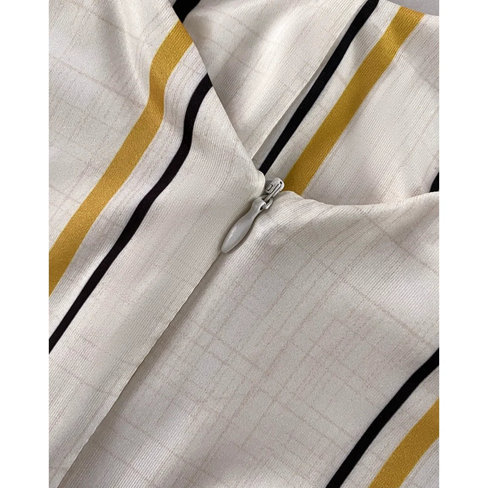 Women'S Striped Print V Neck Shoulder Lace Up Sleeveless Jumpsuit Casual Pocket Design Zipper Wide Leg Romper Summer Outfits