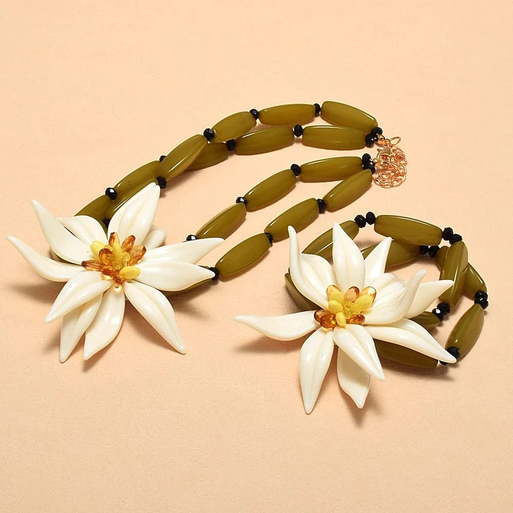 Large Flower Earrings Simple Elegant Earring Women's Jewelry Sets Wholesale Trendy Drop Earrings Accessories