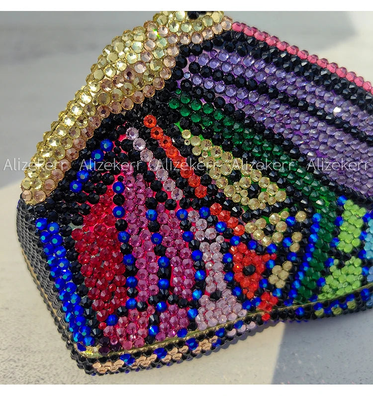 Alizekerr Butterfly Diamond Evening Bags Women 2025 Luxury Designer Gorgeous Rhinestone Clutch Purses And Handbags Wedding Party