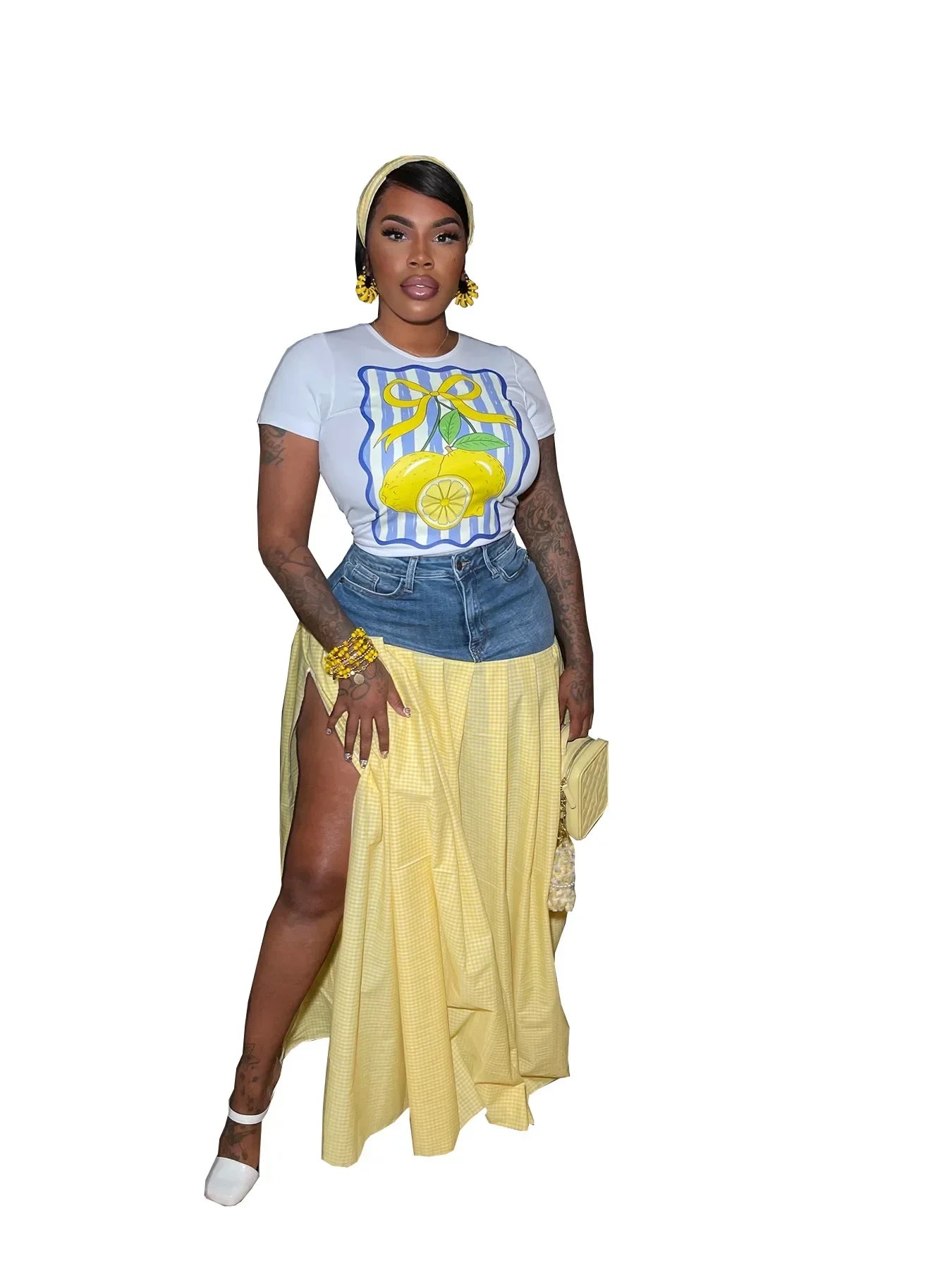 2 Piece Women Set Dashiki African Clothes Summer Autumn New Fashion Short Sleeve Top And Skirt Suit Party Lady Matching Sets