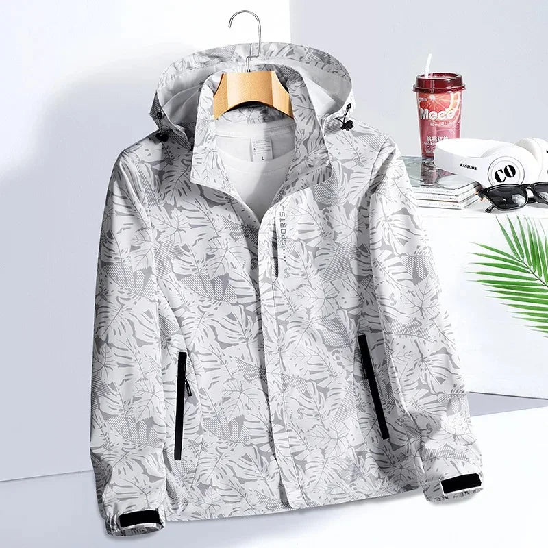 Spring Autumn Camouflage Lightweight Women's Outdoor Waterproof Casual Jacket Couple's Hiking Clothing Single Layer Windbreaker