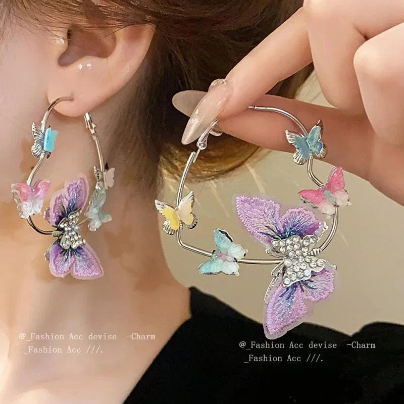 Butterfly Pearl Earrings Fashion Luxury Jewelry Wholesale