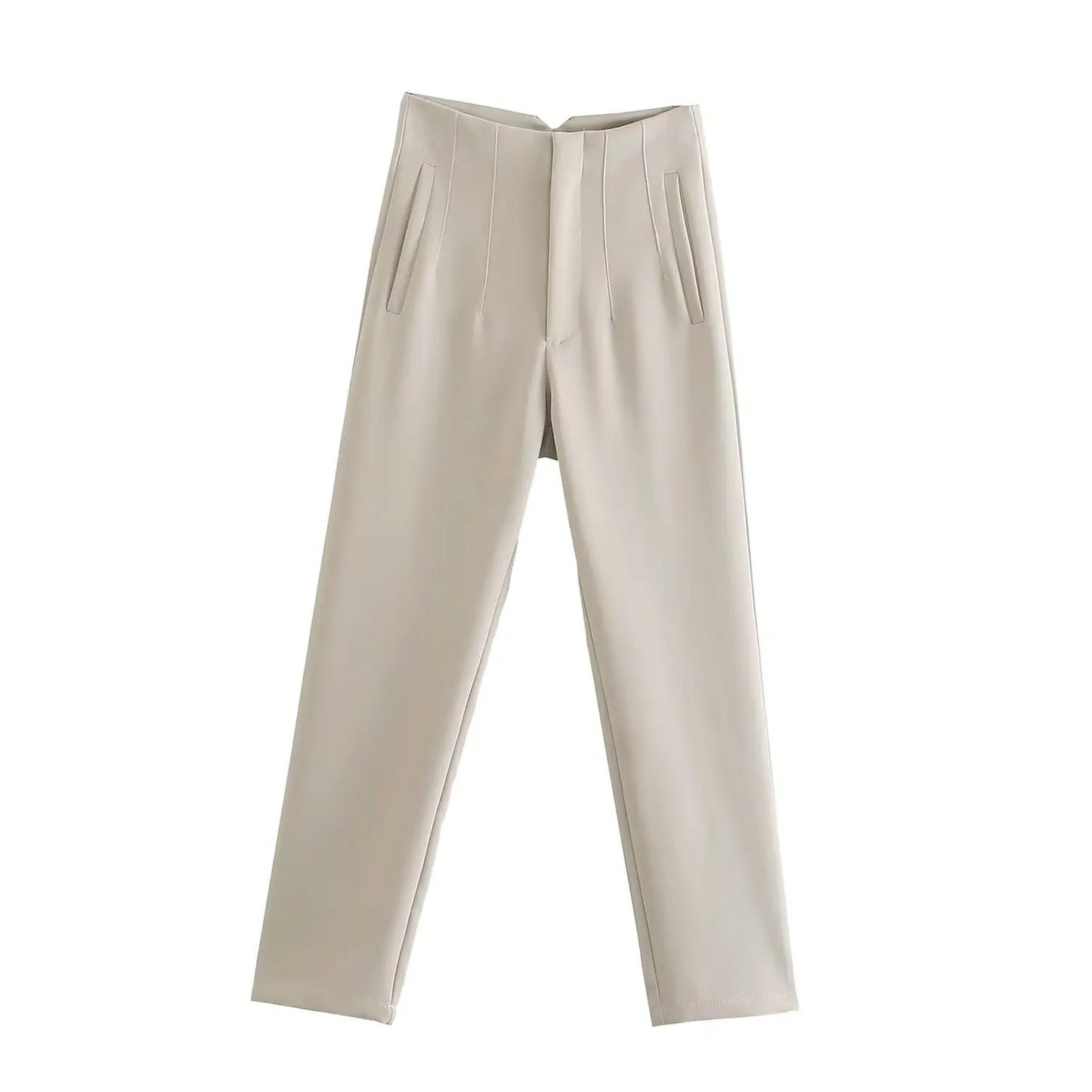 NLZGMSJ 2025 Women's Summer Pants Pencil High Waist Pants for Women Cropped Trousers Womens Streetwear Office Pants 