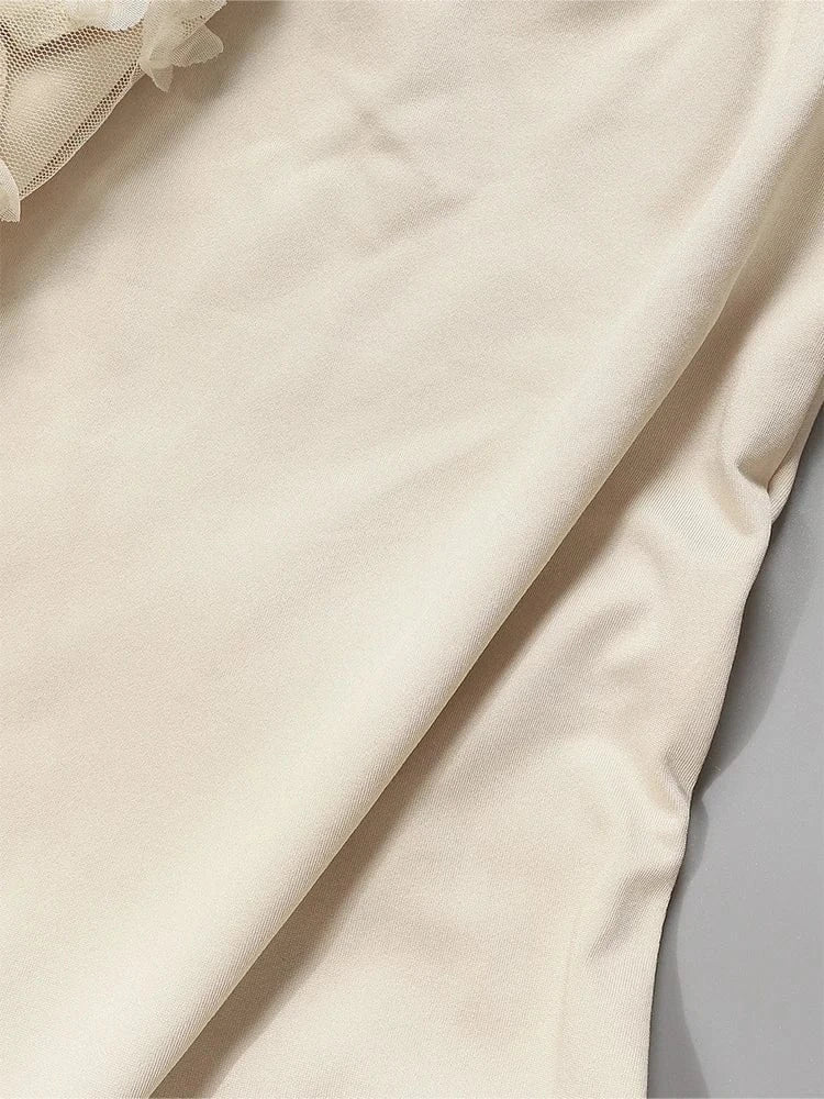 Summer 2025 Women's Long-Sleeve Lace Trim Mesh Blouse round Neck Versatile Thin Model Bottoming Shirt