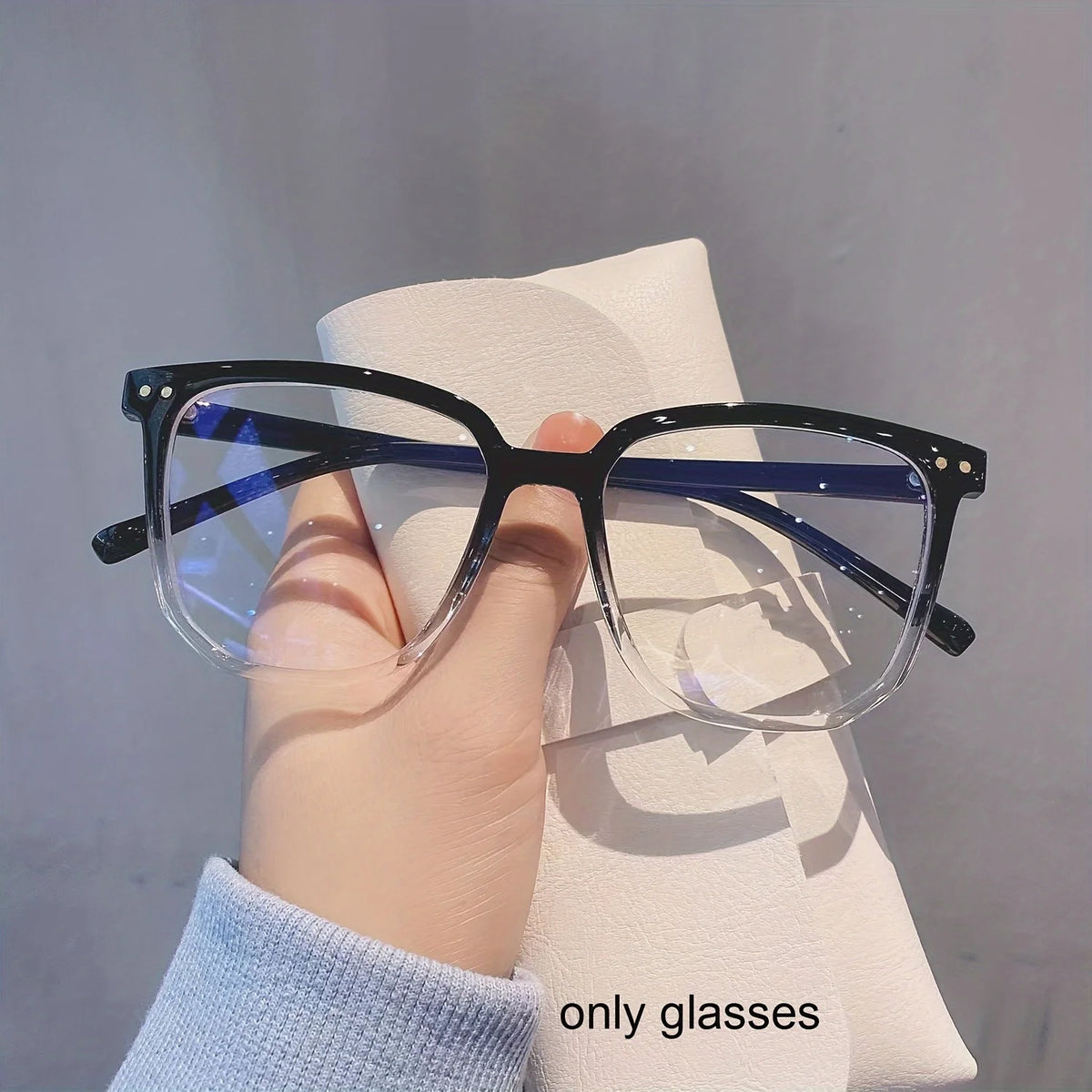 Large Square Frame Fashion Glasses