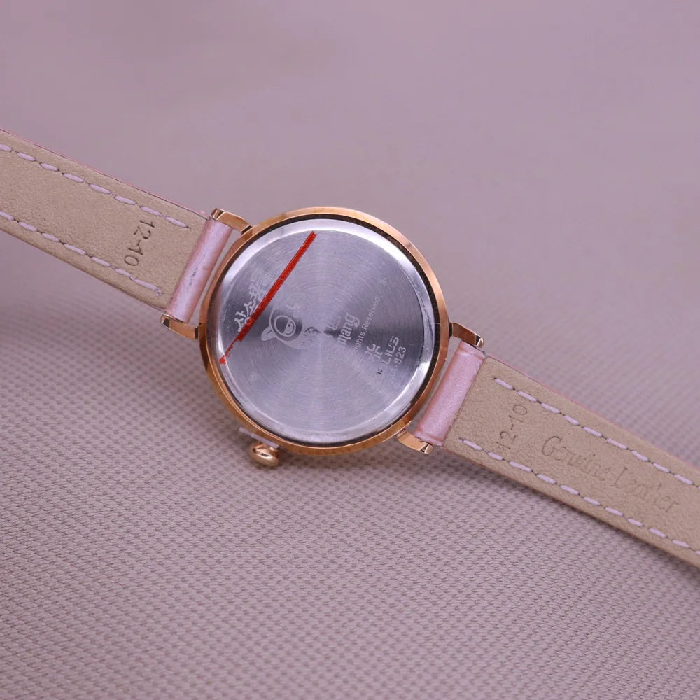 Rhinestones Julius Lady Women's Watch Fashion Hours Bracelet Real Leather Girl's Birthday Gift No Box