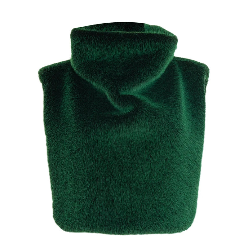 Weird Puss Turtleneck Furry Tank Tops Women Y2K Sexy Side Split Chic Fall Trend Midnight Basic Street Furs Hipster Clubwear Vest