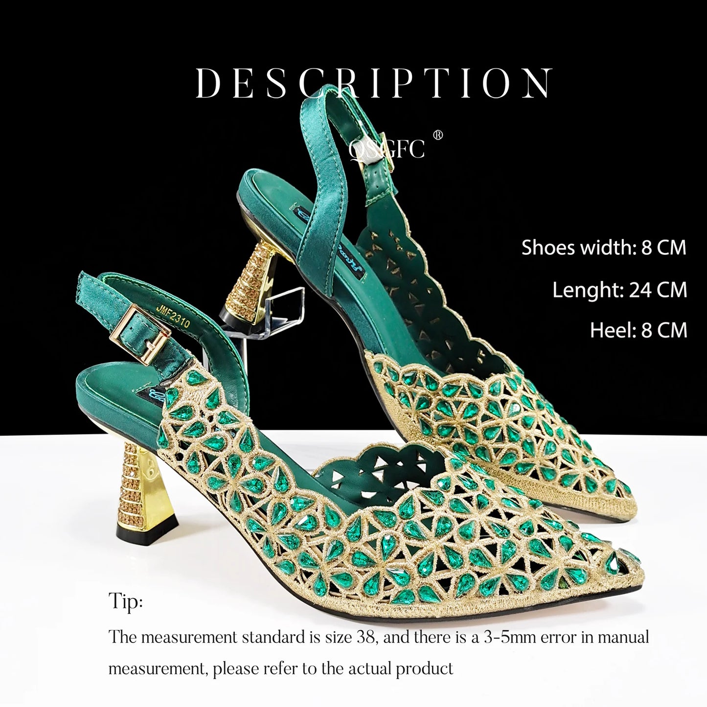 Happy Time Boutique, Exquisite Mini Bag with Pointed Toe Shoes, Sexy Stiletto High-Heeled Shoes, Small Metal Bag in Hand