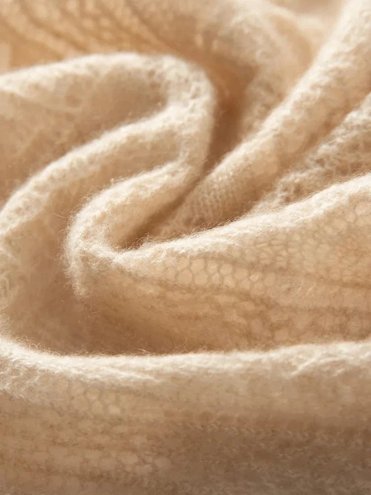 CHICUU Spring Summer Women 100% Cashmere Cape Thin Hollow Grace Chinese Style Shawls Cashmere Knitwear Sweater Wraps Luxury Top