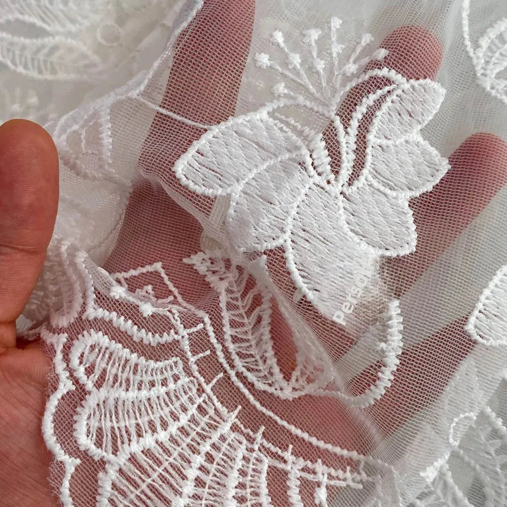 Vintage Elegant Lapel Single-Breasted White Embroidery Puff Sleeve A- Line Cake Dress Cross-Border Summer 2022