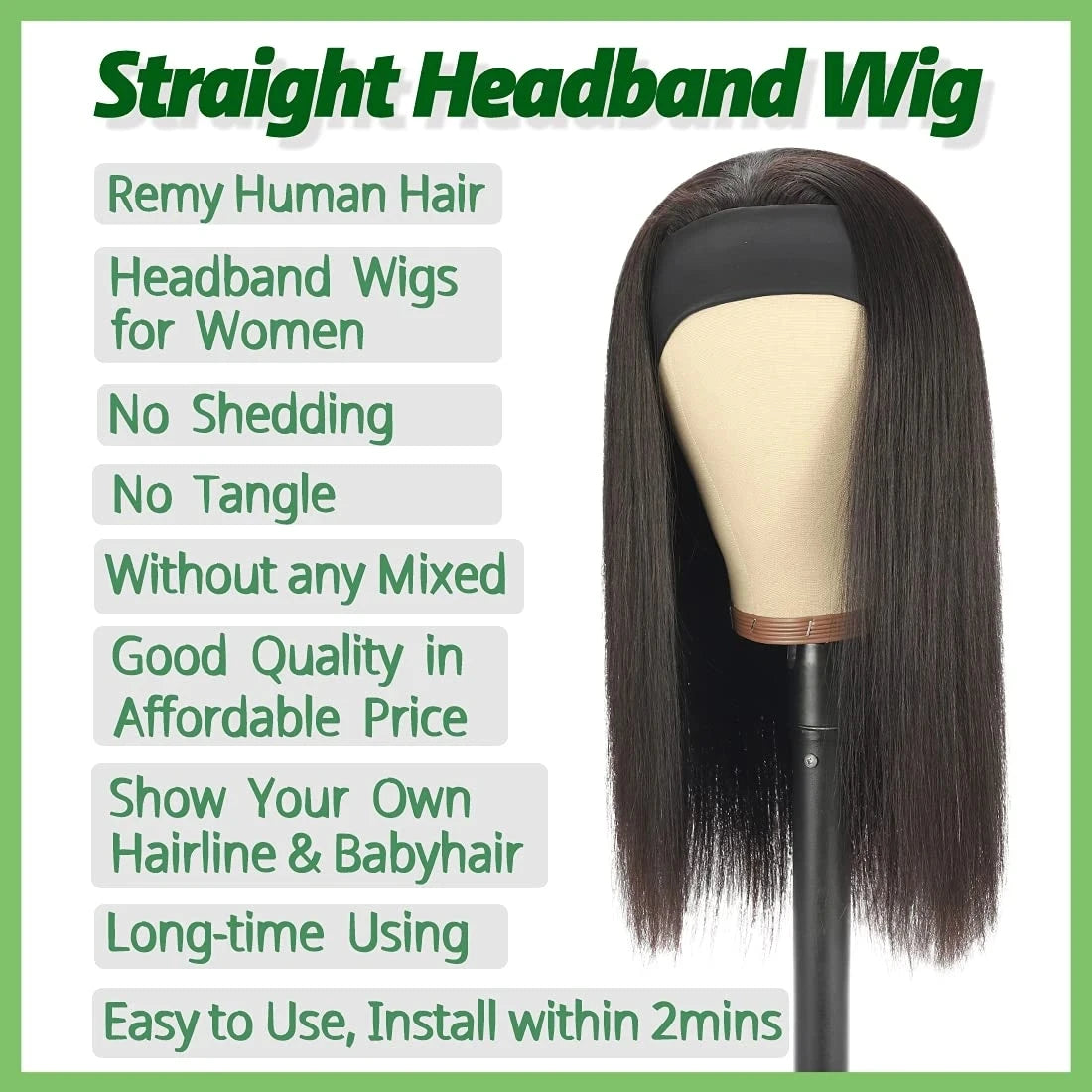 Short Curly Pixie Cut Headband Wig Water Wave Remy 100% Brazilian Human Hair Scarf Wigs For Women Machine Made Long Straight Wig