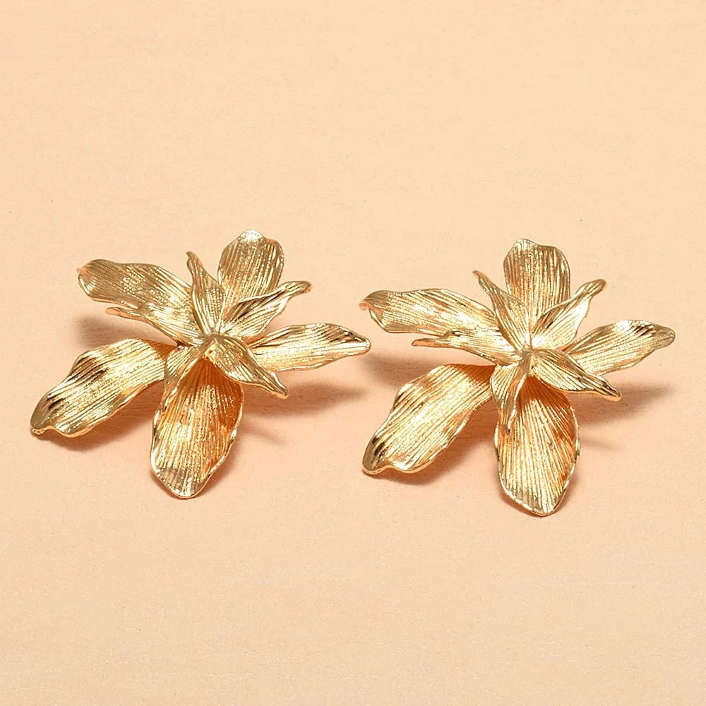 Classic Piercing Earring Double Layered Flower Earrings Popular Women's Accessories Wholesale Trendy Jewelry