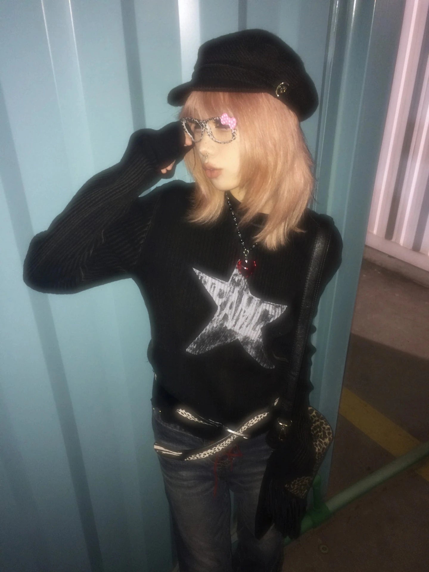 Karrram Japanese Y2k Black Knitted Tops Trashy 2000s Style Long Sleeve Knit T-shirt Vintage Harajuku Distressed Knitwear Grunge