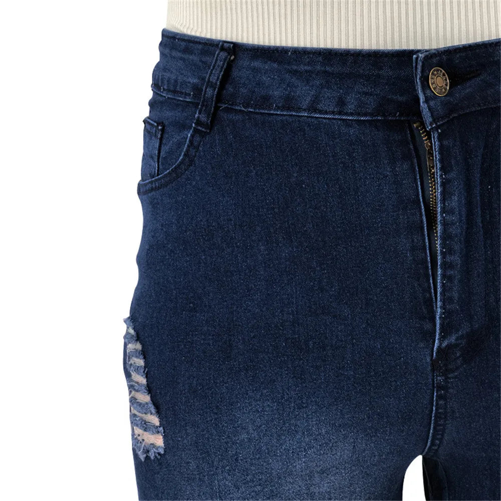 Wmstar Plus Size Jeans Women Bodycon Stretch Solid Pockets High Waist Fashion Denim Flared Pants 2022 Wholesale Dropshipping
