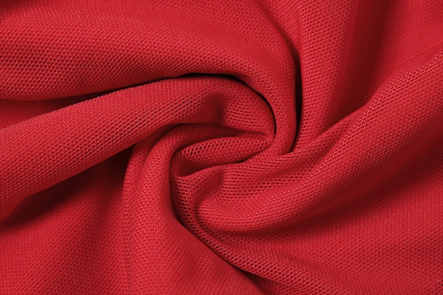 Sylcue Spring New Sweet Gentle Red Sexy Confident High Street Mature Beautiful Cool Women'S Short Ruffled Halter Dress