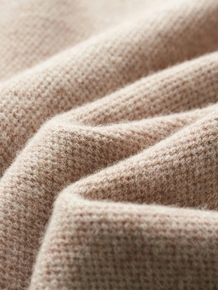 CHICUU Autumn Winter Men Cashmere Sweater Coat Basic V-neck Cardigan 100% Merino Wool Knitwear Smart Casual Jacket Korean Tops