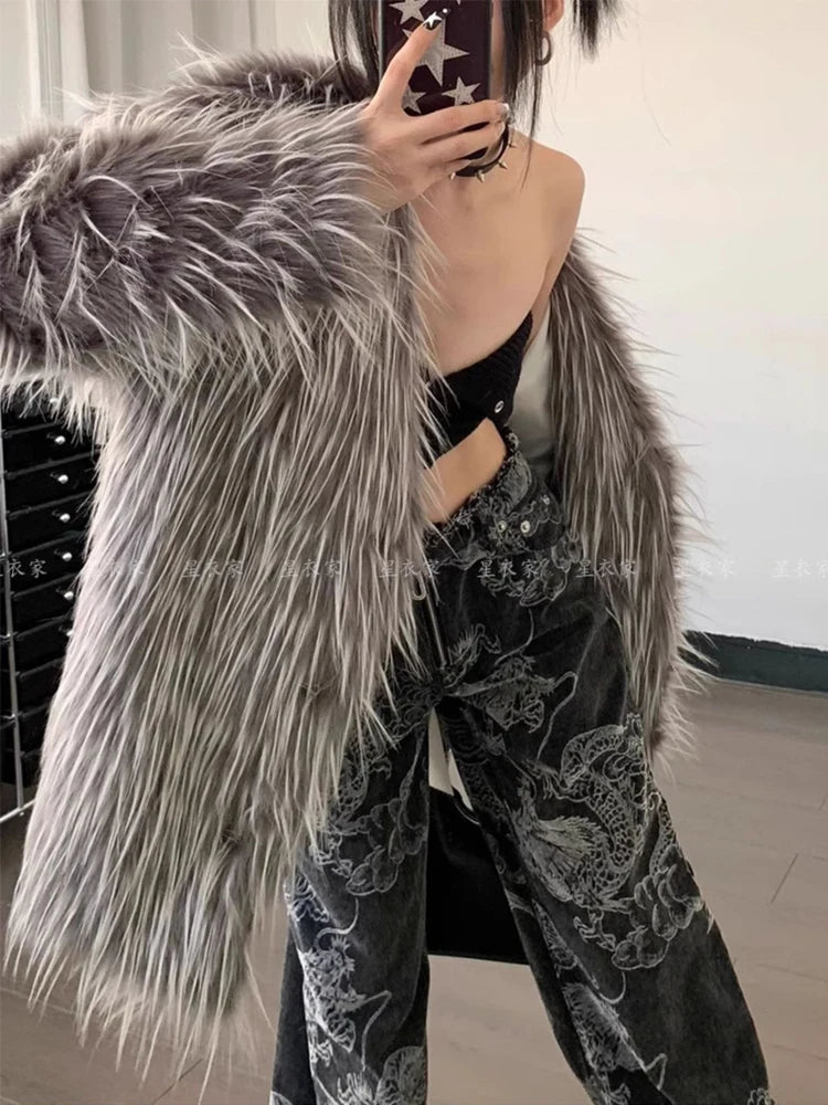 Women Black Gothic Dragon Print Jeans Baggy Vintage Aesthetic Cowboy Pants Harajuku Denim Trousers Y2k Trashy 2000s Clothes 2024