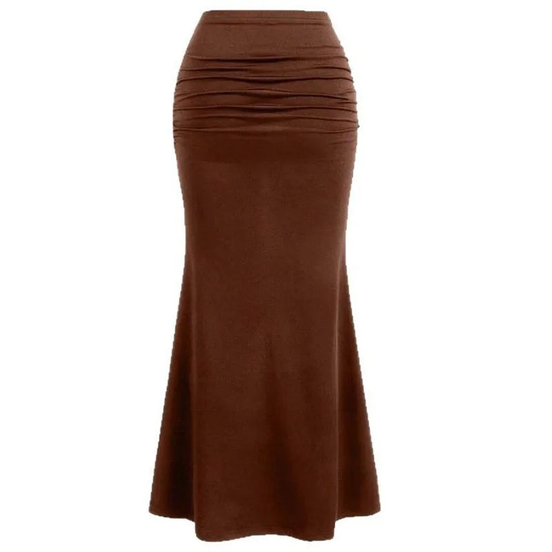 Fashion Black Long Skirts Women Maxi Skirt Summer Sexy Female High Waist Bodycon Trumpet Skirts Women Mujer Faldas