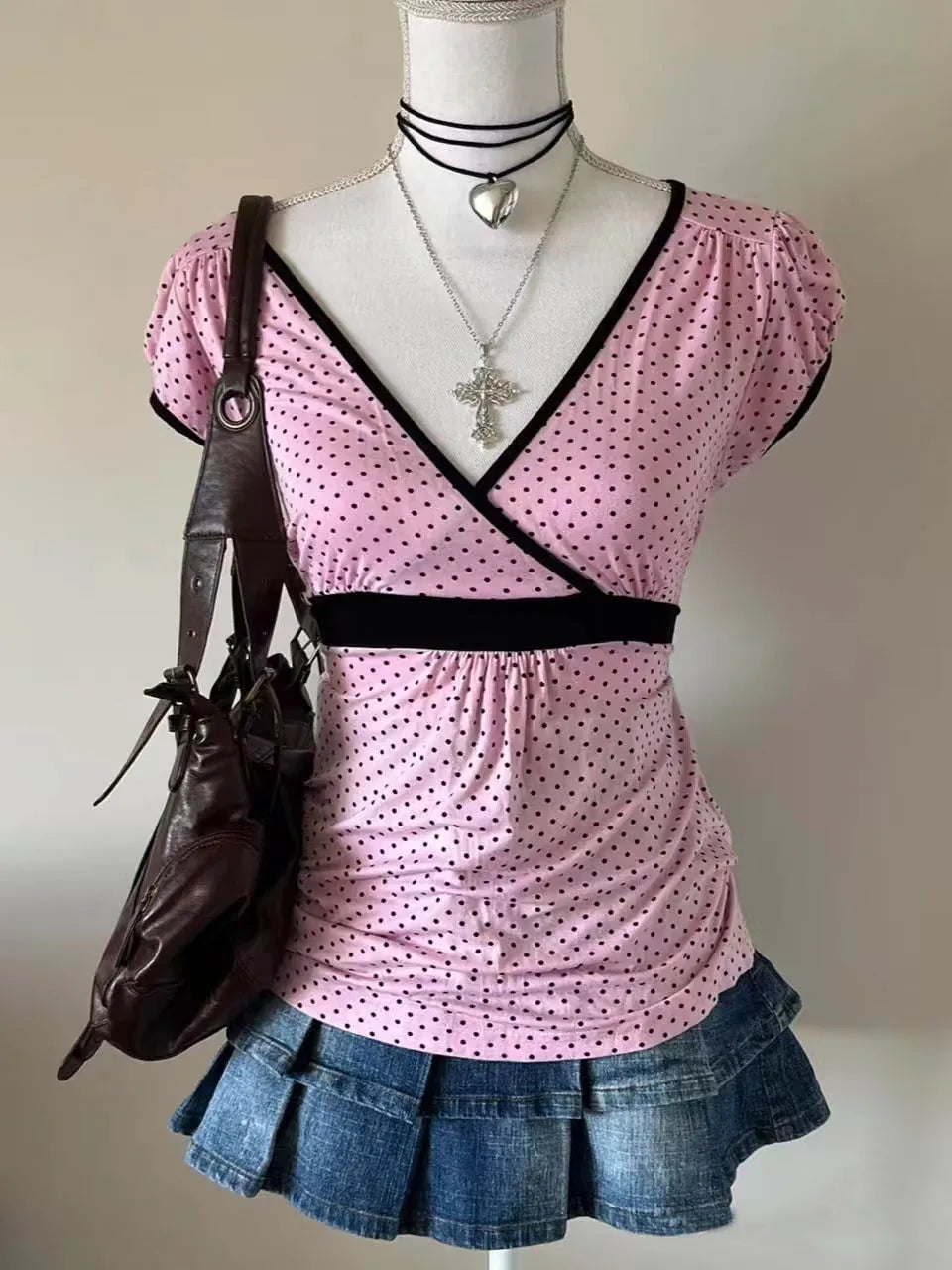 Punk Y2k Skirts Women Clothes Goth Sexy Ropa Aesthetic Stripe High Waist Lace Bow MIni Skirts Grunge Emo Girl 2000s Short Skirt