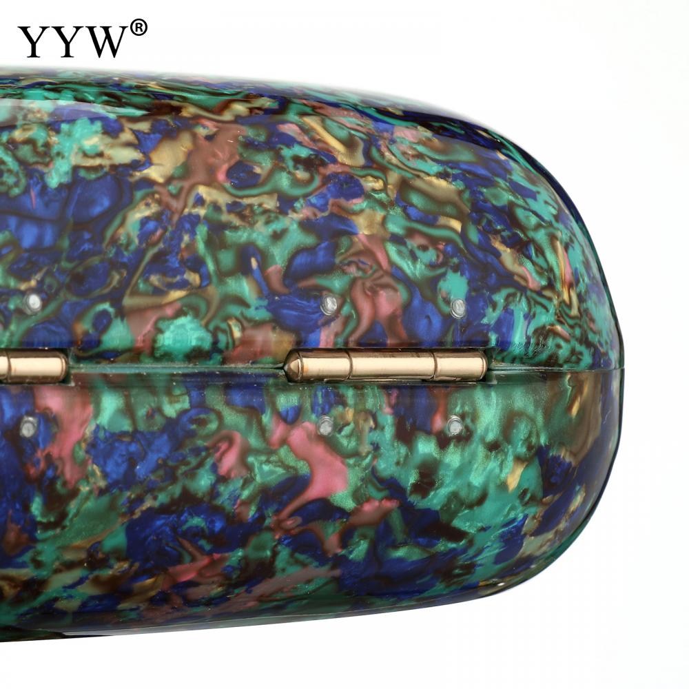 YYW Design Shell Acrylic Clutch Purse Women Marble Bag Luxury Elegant Lady Evening Bag Roud Cute Purple Handbag Shoulder Bags