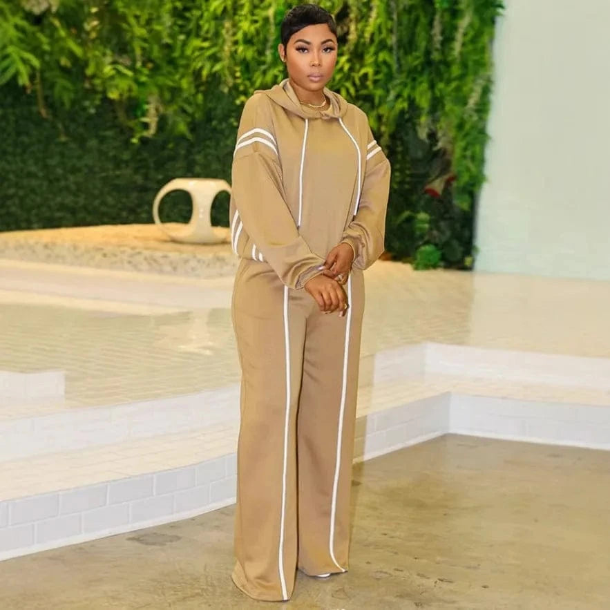 Winter Autumn Sporty Pants Outfit Sexy Women Two Pieces Club Matching Set Streetwear Casual Tracksuit Set