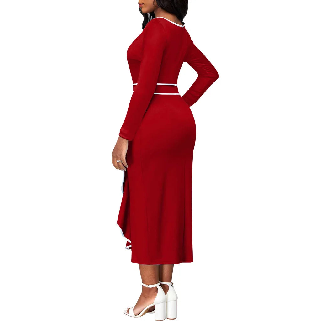 Sexy Fashion Lotus Leaf Women's Dress JX5773