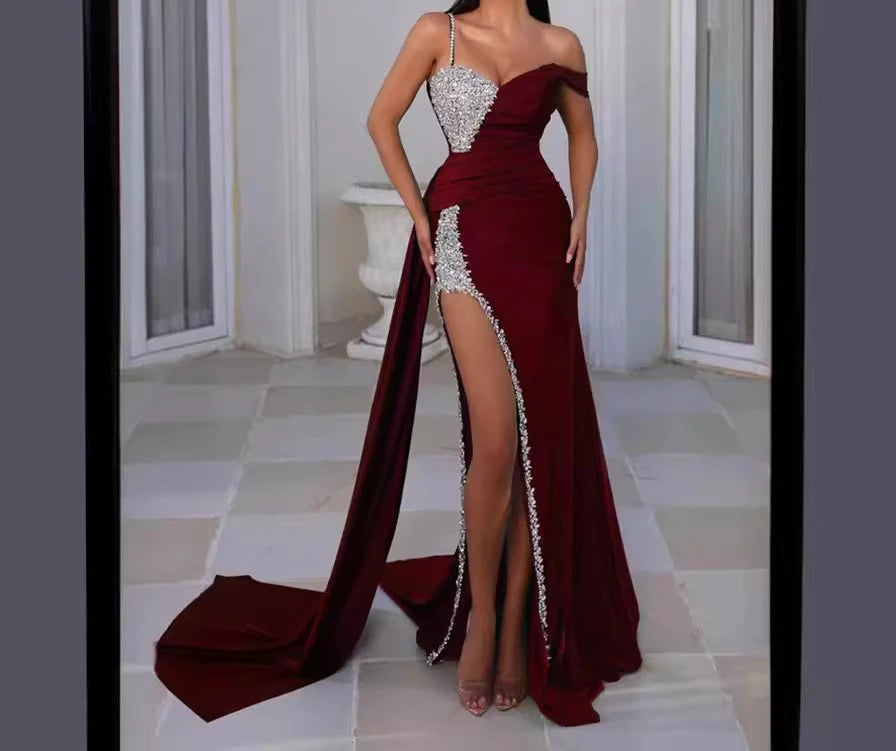 Off Shoulder Sequin Bodycon Dress