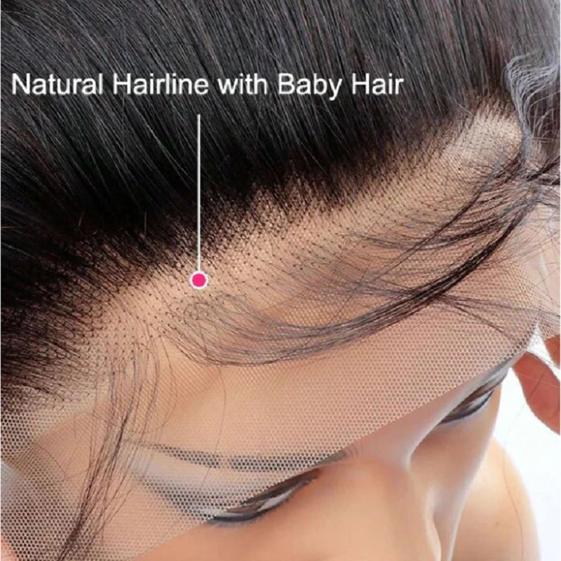 13x6 Transparent Lace Frontal Brazilian 100% Human Hair For Women Pre Plucked 4x4 Straight Lace Frontal Closure Only