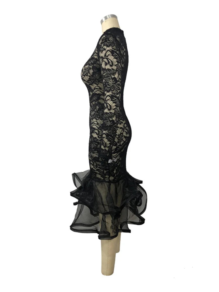 Wmstar Party Dress Women Sexy Hollow Out Bodycon Maxi Long Maxi Dress Hip Wrap Club Outfits New In Spring Wholesale Dropshipping