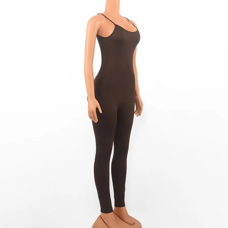 Summer Black Sleeveless Jumpsuits Womens Rompers Spaghetti Strap Backless Casual Party Bodycon Skinny Outifts Fashion Streetwear